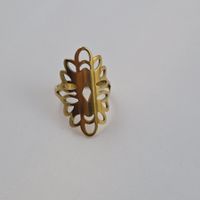 Goldfarbener Metallring M/L elegant    662