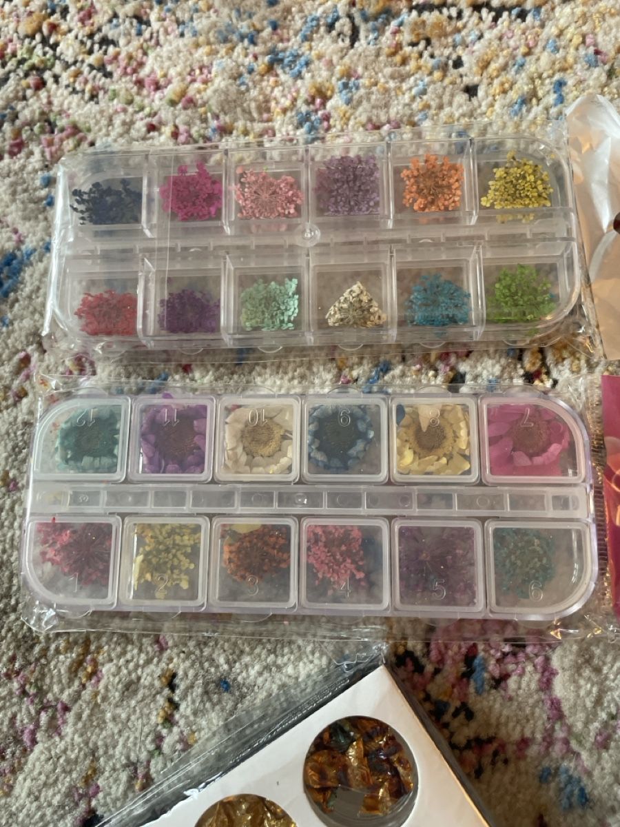 Kit bricolage: Bastelset: Blattgold, Blumen, Glitzer – Nuovo e nell'imballaggio originale da Wahlen b. Laufen venduto da Salome7 3