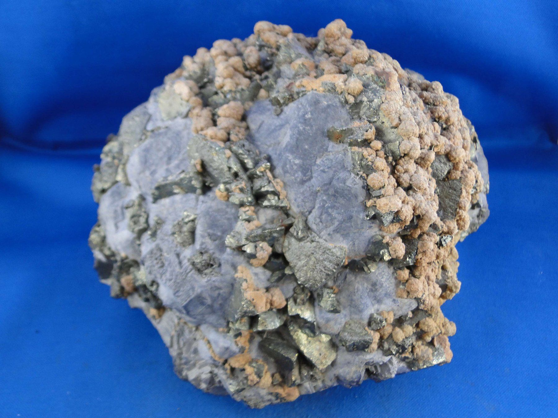 Minerali & Pietre curative: Chalkopyrit auf Galena mit Siderit – Usato da Schinznach Bad venduto da Demerald 1