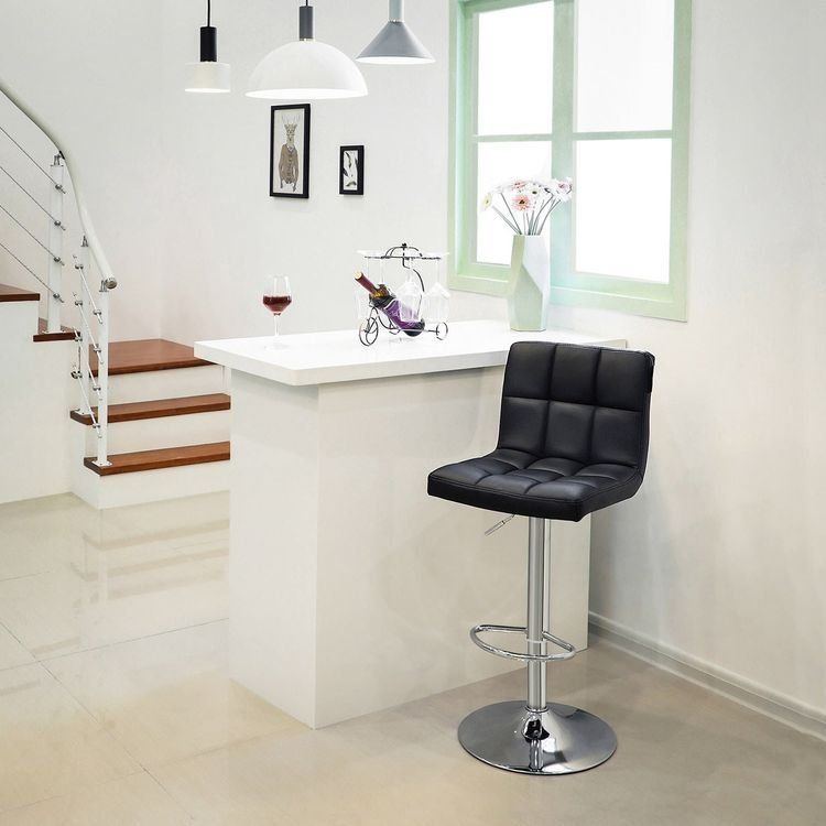Hocker: Barhocker 2er Set mit Lehne robust weiss 115 cm SARAH – Gebraucht aus Lachen SZ von MAMORU-MOEBEL 2