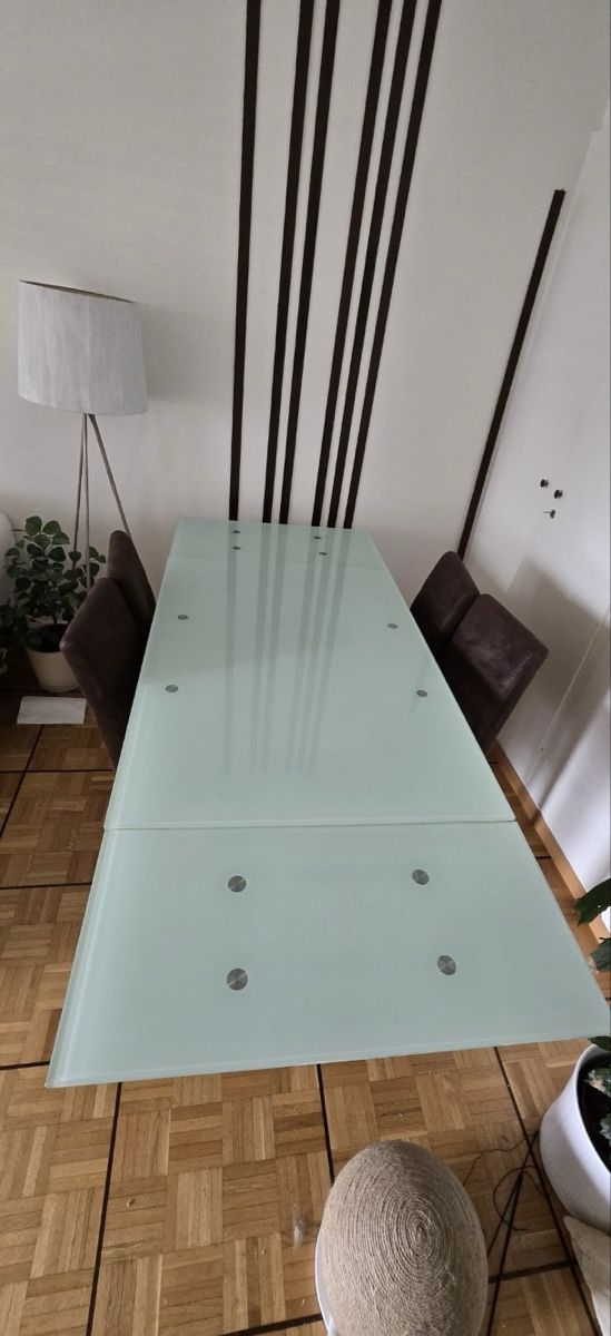 Tavoli: Table en verre extensible – Usato da La Tour-de-Peilz venduto da Nlausanne 1