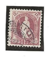 stehende Helvetia 1Fr lila gest. Zu#71D Mi#63YC [5B6]