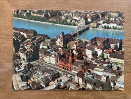AK Basel. Flugaufnahme Swissair