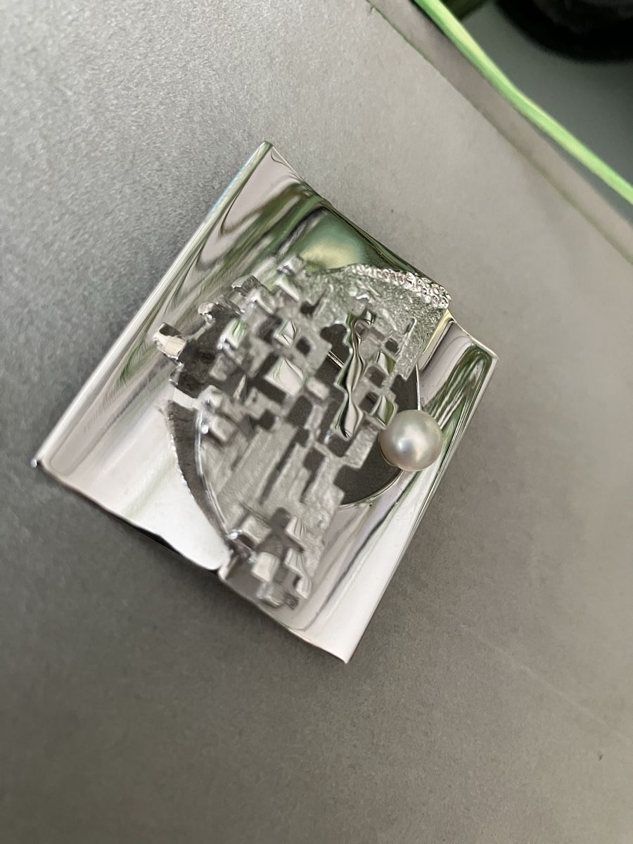 Spille & Fermagli: Alte Silber 800er Brosche 3,5 cm mit Perle – Usato da Flums venduto da mya_2lh9 1