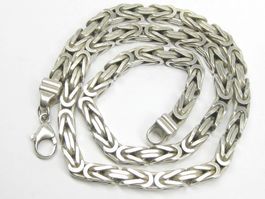 massiv Königskette Kette Silber 925 4-eckig / 50cm