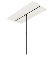 vidaXL Sonnenschirm mit Aluminium-Mast 180x110 cm Sandweiß