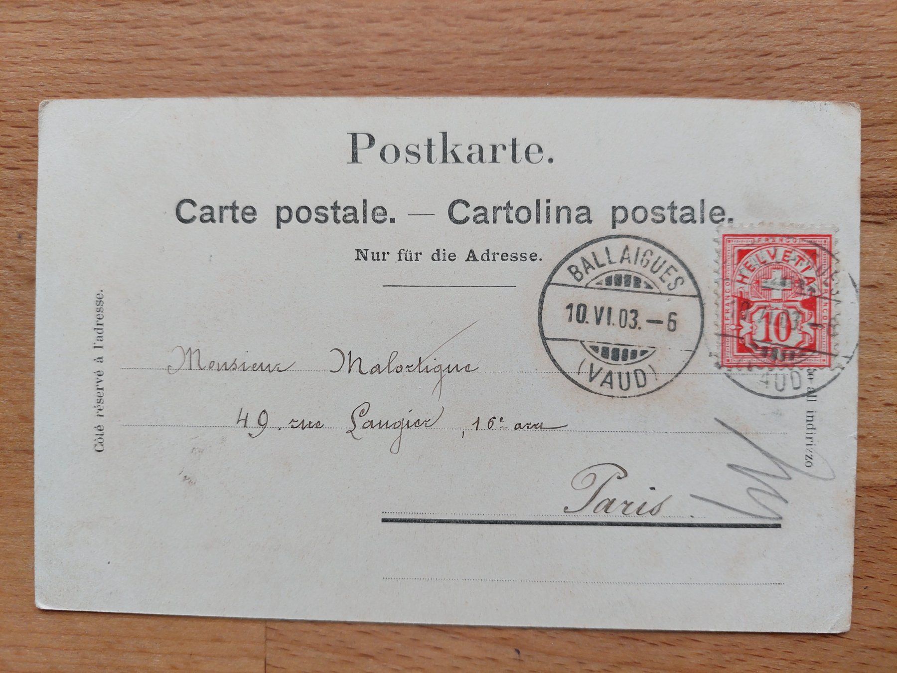 Cartes postales: AK Ballaigues VD – D'occasion à Obfelden par Foto_Bild_Kunst_Buch 1