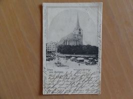 Herisau, Marktplatz mit Kirche - année 1900