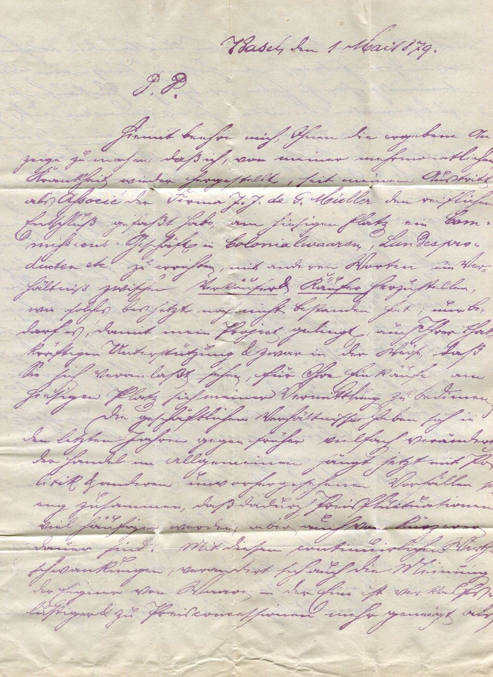 Tutti i francobolli: Faltbrief von Basel nach Madulein 1879 – Usato da Opfikon venduto da Prophila 1