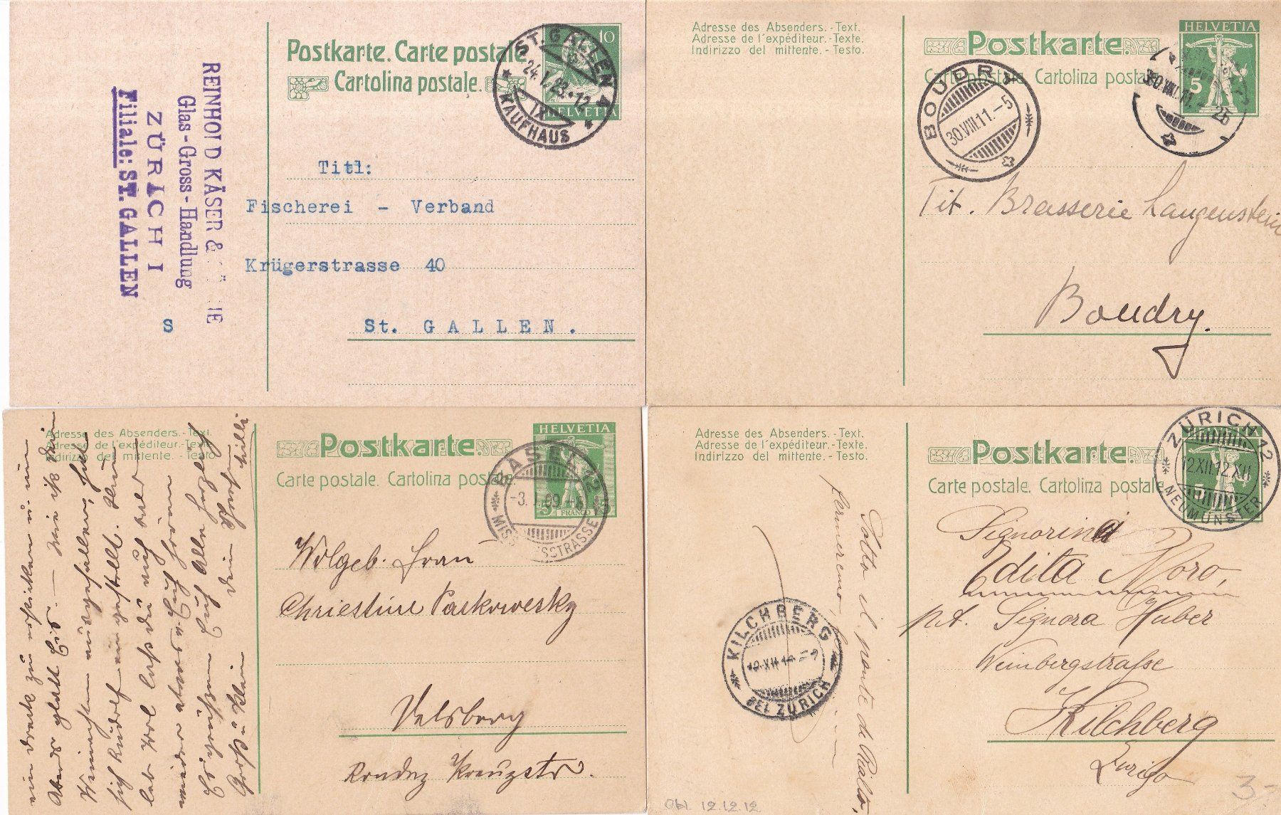 Alle Briefmarken: 46 Stk. Alte CH Postkarten, Karten – Gebraucht aus Münchwilen AG von Nesar 4