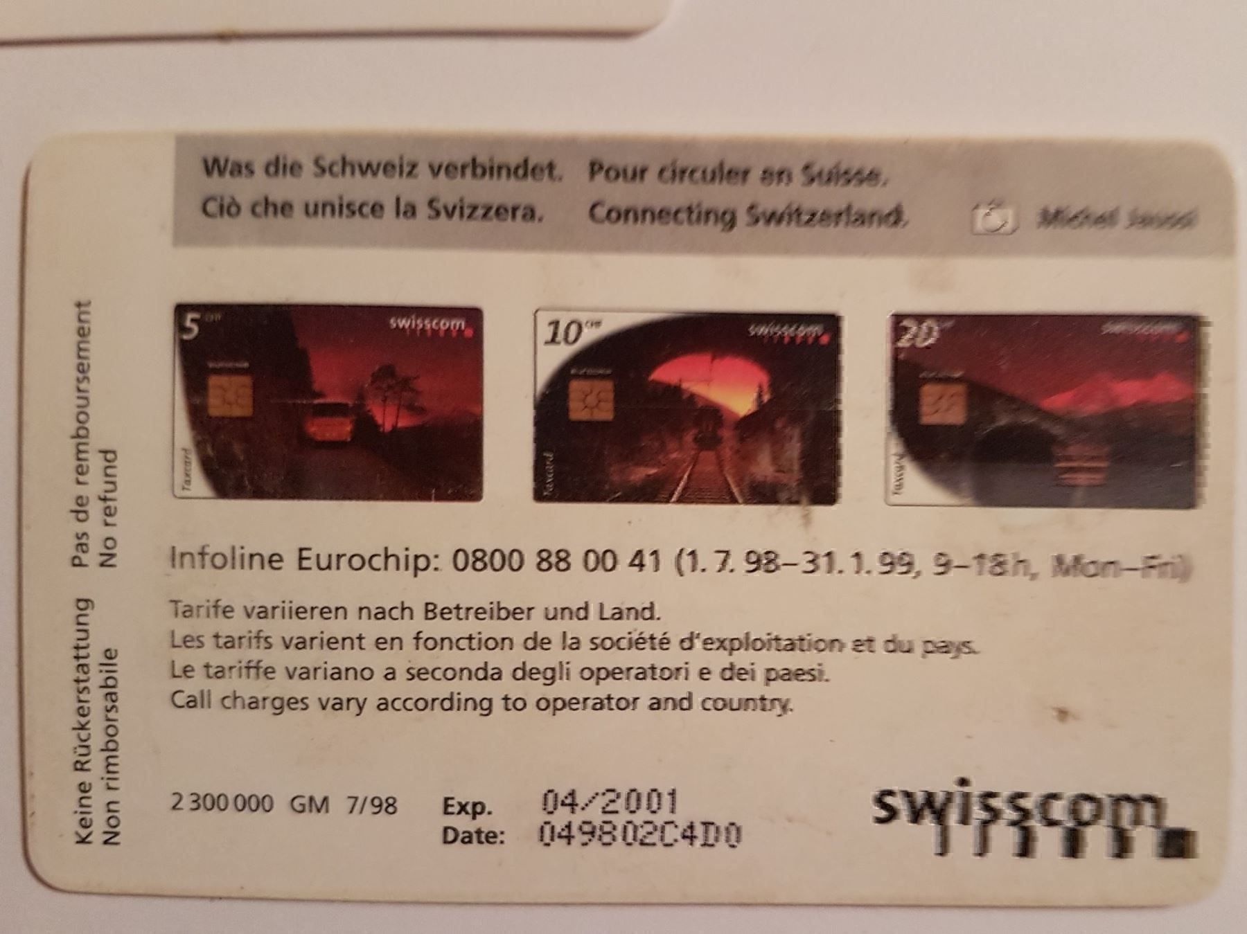 Swisscom Schede telefoniche: Was die Schweiz verbindet - SWISSCOM – Usato da Zürich venduto da Avd 7