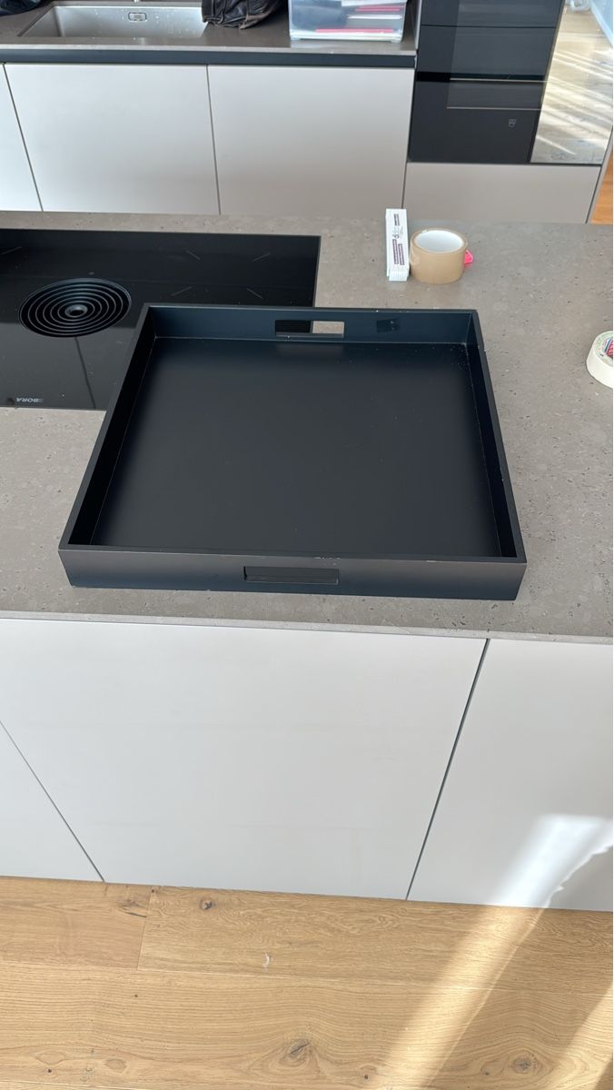 Servierplatten: Serviertablett schwarz rechteckig gebraucht – Gebraucht aus Meggen von Colin_2000