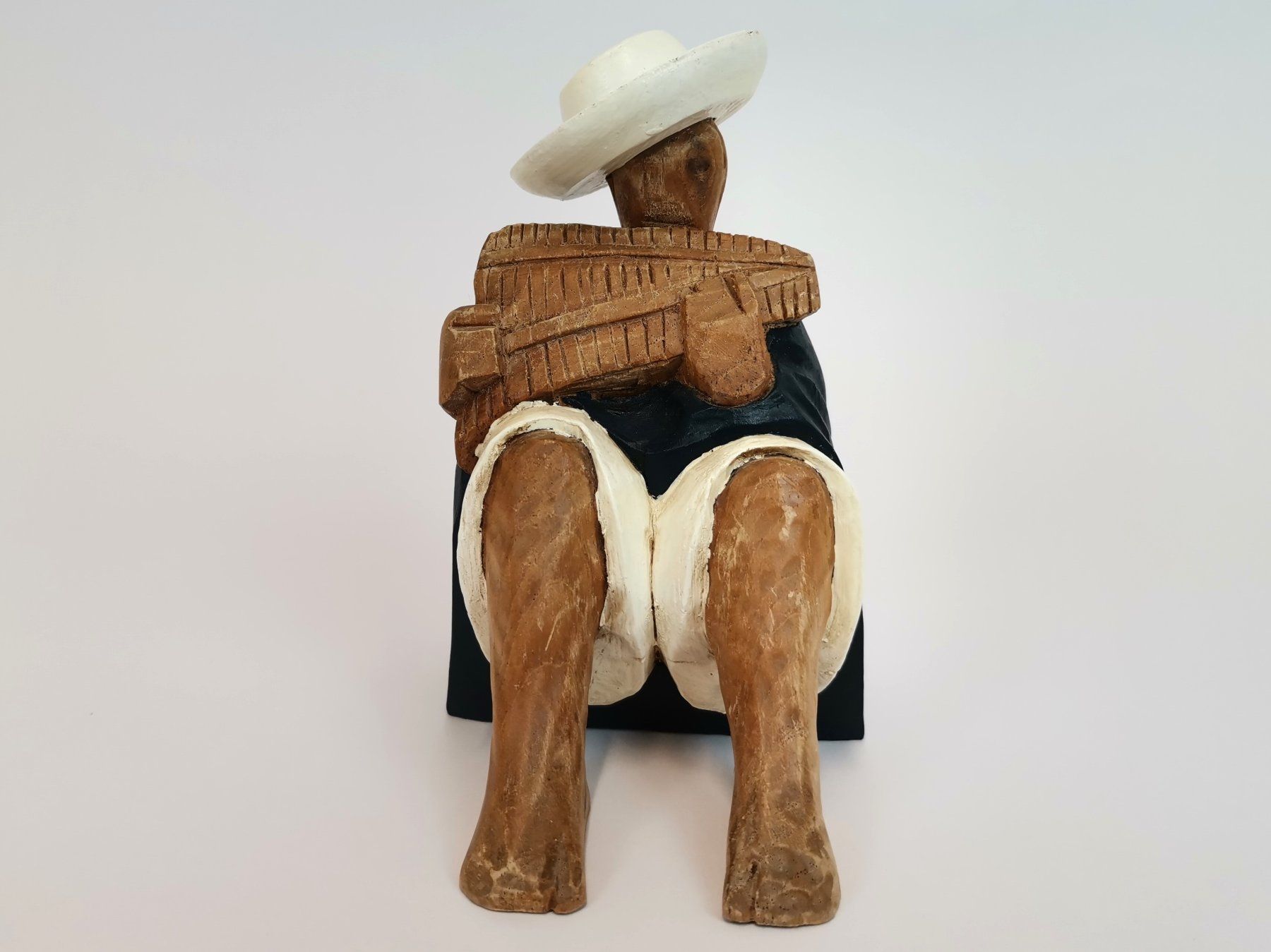 Figuren: Holzfigur Panflötenspieler – Gebraucht aus Schaffhausen von Restwert_SH