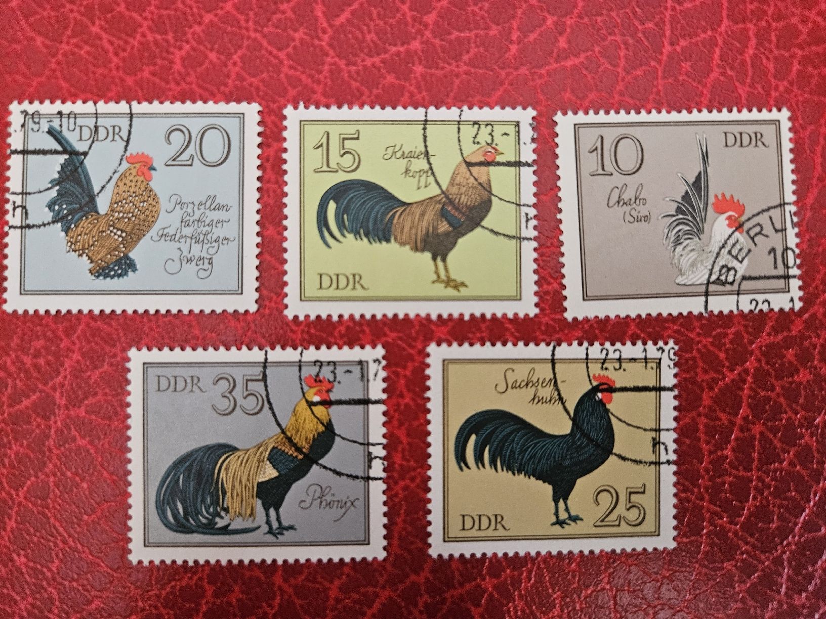 Tutti i francobolli: Briefmarken DDR Hühner Motiv 5 Stk – Usato da Heimenschwand venduto da chr_p2jp