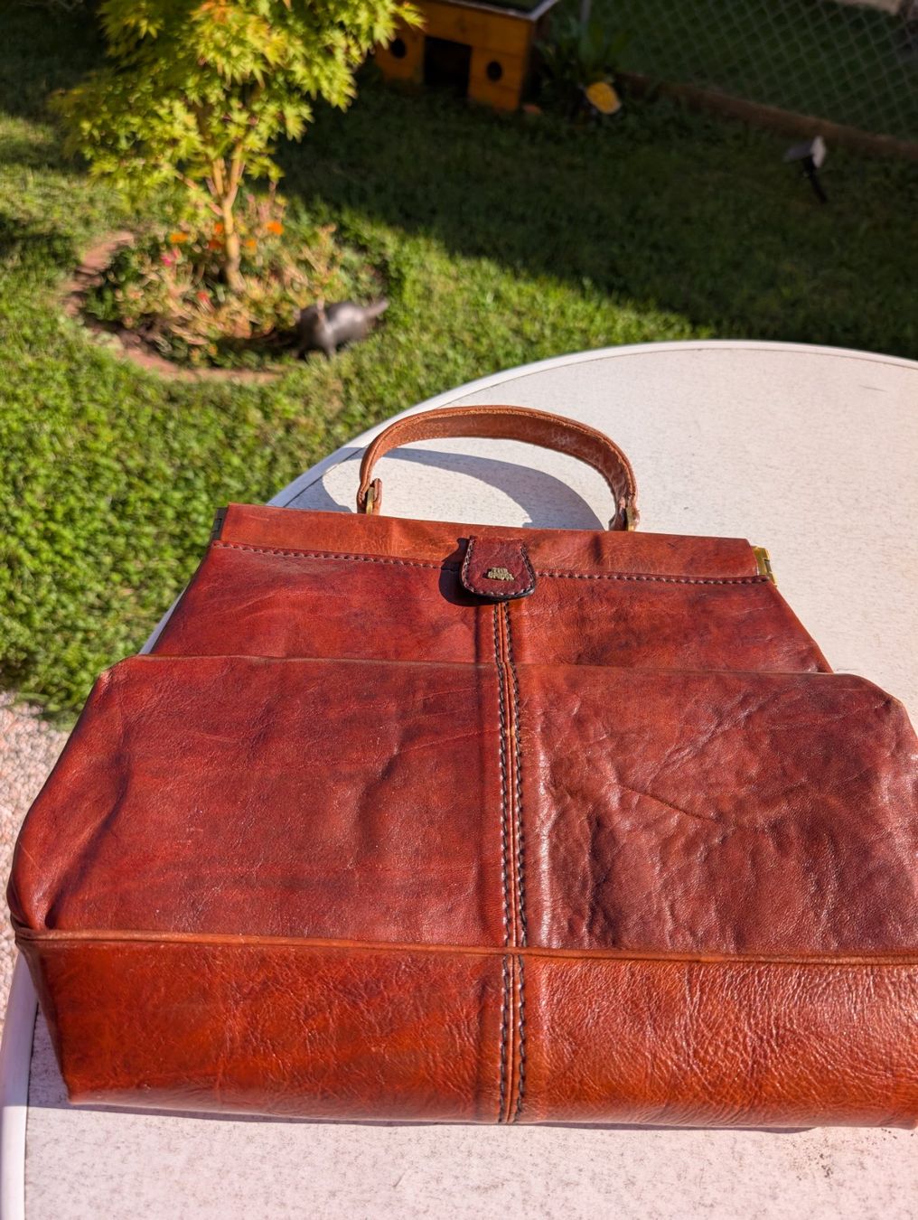 Taschen: Elegante Ledertasche "Le Bridge", Braun – Gebraucht aus Cugnasco von tizianaq 4
