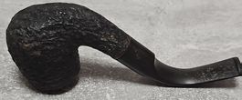 Tabakpfeife schwarz rustikal gebogener Holm gebraucht