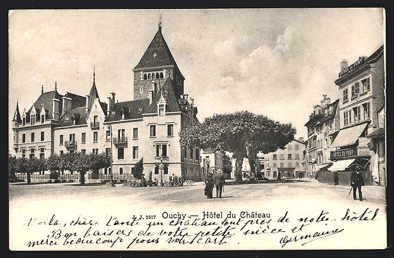 Cartoline postali: AK Ouchy, Hotel du Château, 1903 – Usato da Berlin venduto da bartko-reher