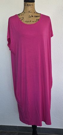 Pinkes Sommerkleid aus Viskose, Grösse L/XL, Made in Italy