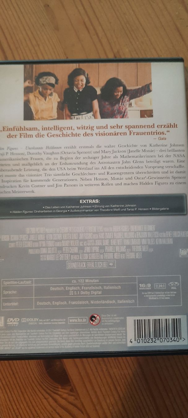 Tutti i DVDs: Hidden Figures Unerkannte Heldinnen – Usato da Konolfingen venduto da the_5fqm 1