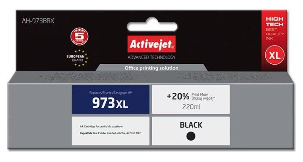 Hewlett Packard Cartucce per stampanti & toner: Activejet AH-973BRX Druckerpatrone – Nuovo e nell'imballaggio originale da Klingnau venduto da Schnuppelschaf