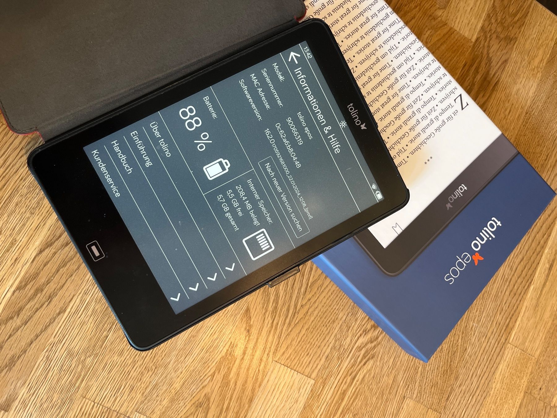 Tolino Tablet PC: Tolino Epos E-Reader mit  Hülle – Gebraucht aus Wetzikon ZH von Spikione