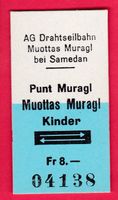 KARTON BILLETT, KINDER, RETOUR, PUNT MURAGL - MUOTTAS MURAGL
