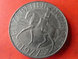 #### GROSSBRITANNIEN 1977, 1 CROWN 25 Silberjubiläum Münze