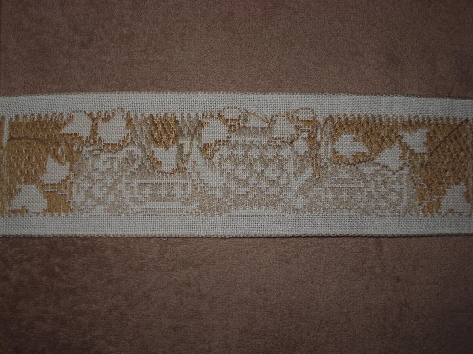 Dekobänder: Band Leinengem. ecru mit Küchenmotiven 7,5cm breit – Neu (gemäss Beschreibung) aus Füllinsdorf von Schlupp 2