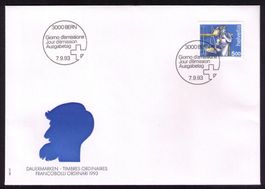 1993_854_Berufe_Hoher WERT 5.00 Käser_7.9.93 FDC !