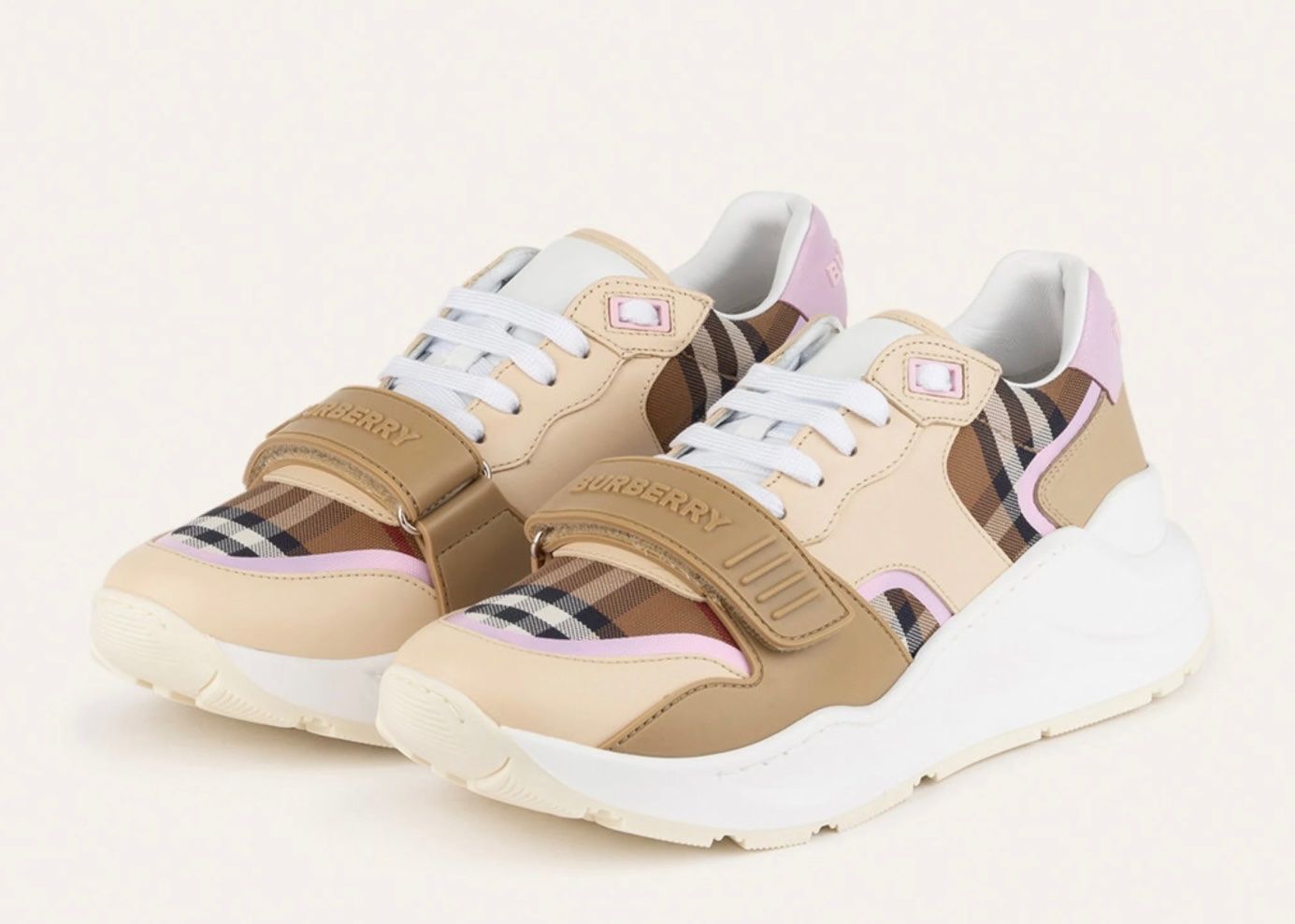 BURBERRY Woman Sneakers Beige 8095350 Women's Designer Shoes