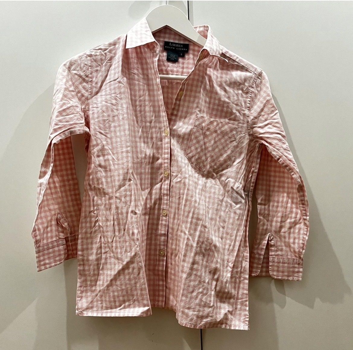 Ralph Lauren Camicette: RALPH LAUREN PINK CHECKERED SHIRT – Usato da Genève venduto da toandfrom