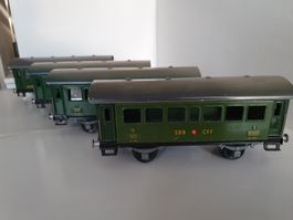 TINPLATE  / Buco / Personenzug /3x 8693  /1xF 8690 / Spur 0