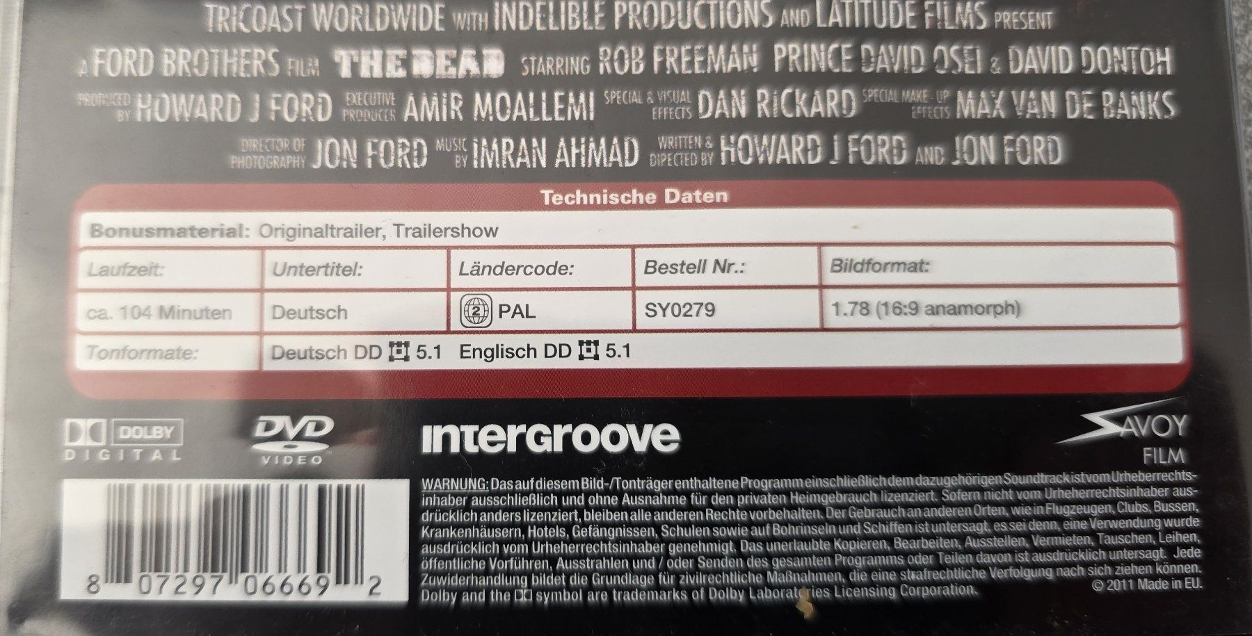 Tous les DVDs: DVD The Dead – D'occasion à Oetwil am See par fineli2 1