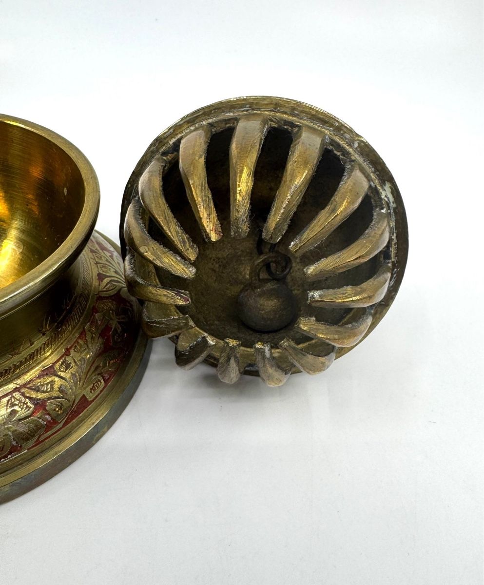 Campanacci mucche: Indische Vintage Messing Glocke mit Ständer – Usato da Herisau venduto da Seyashop1 3
