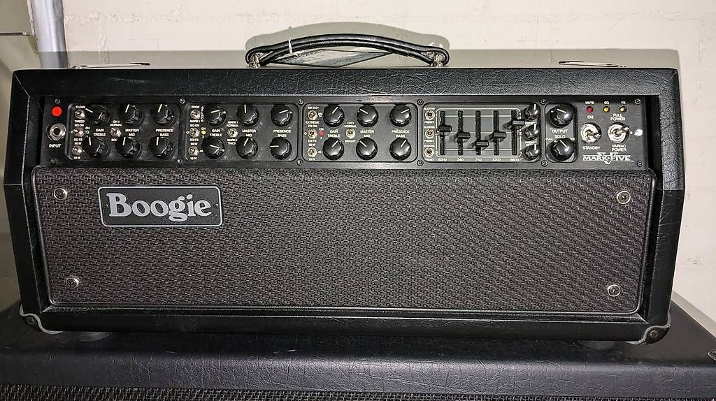 Mesa Boogie Amplificatori: MESA/BOOGIE Mark V Head mit 4x12 Rectifier Traditional Box – Usato da Kiesen venduto da marholdmark 1
