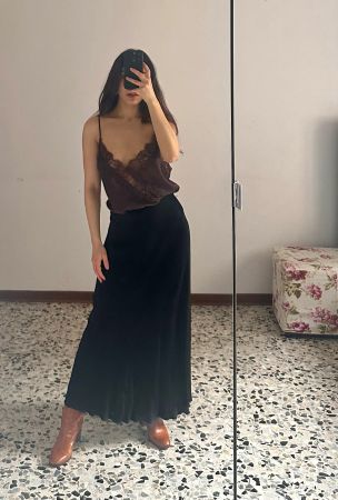 Midi Skirt Black — One size