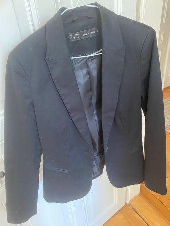 Veste bureau noire Zara coton Taille M