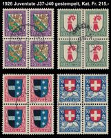 1926 Pro Juventute 4er gestempelt J37-J40 Kat. Fr. 215.-