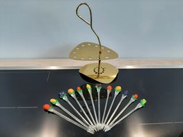 50er 60er Jahre Vintage Cocktailspiesse Ständer Partyspiesse