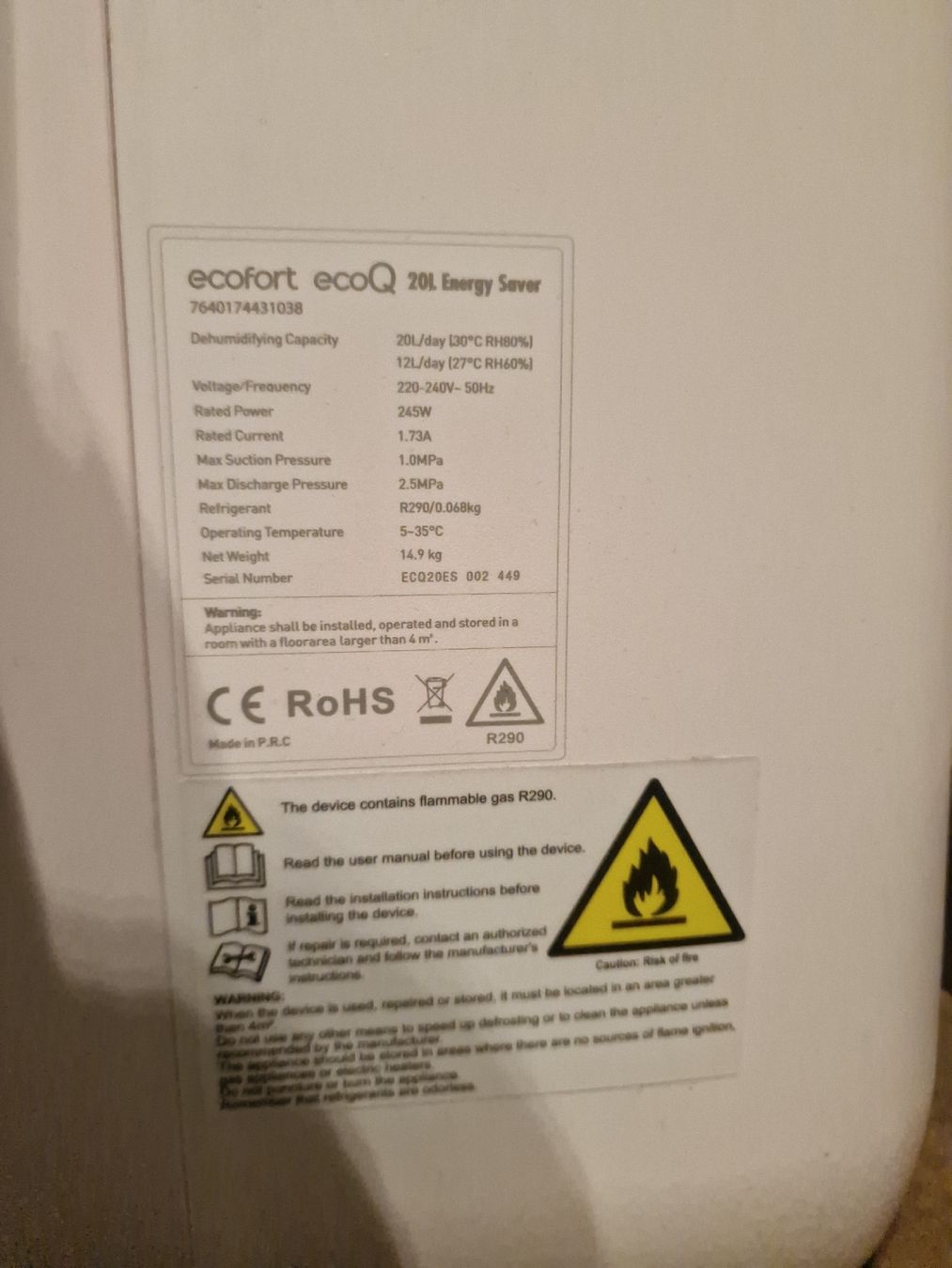 Ecofort Deumidificatori: Luftentfeuchter ecofort – Usato da Niederried b Kallnach venduto da Frizzzu 2