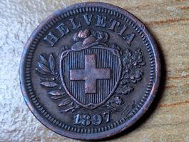1 Rappen 1897 - sehr schön!