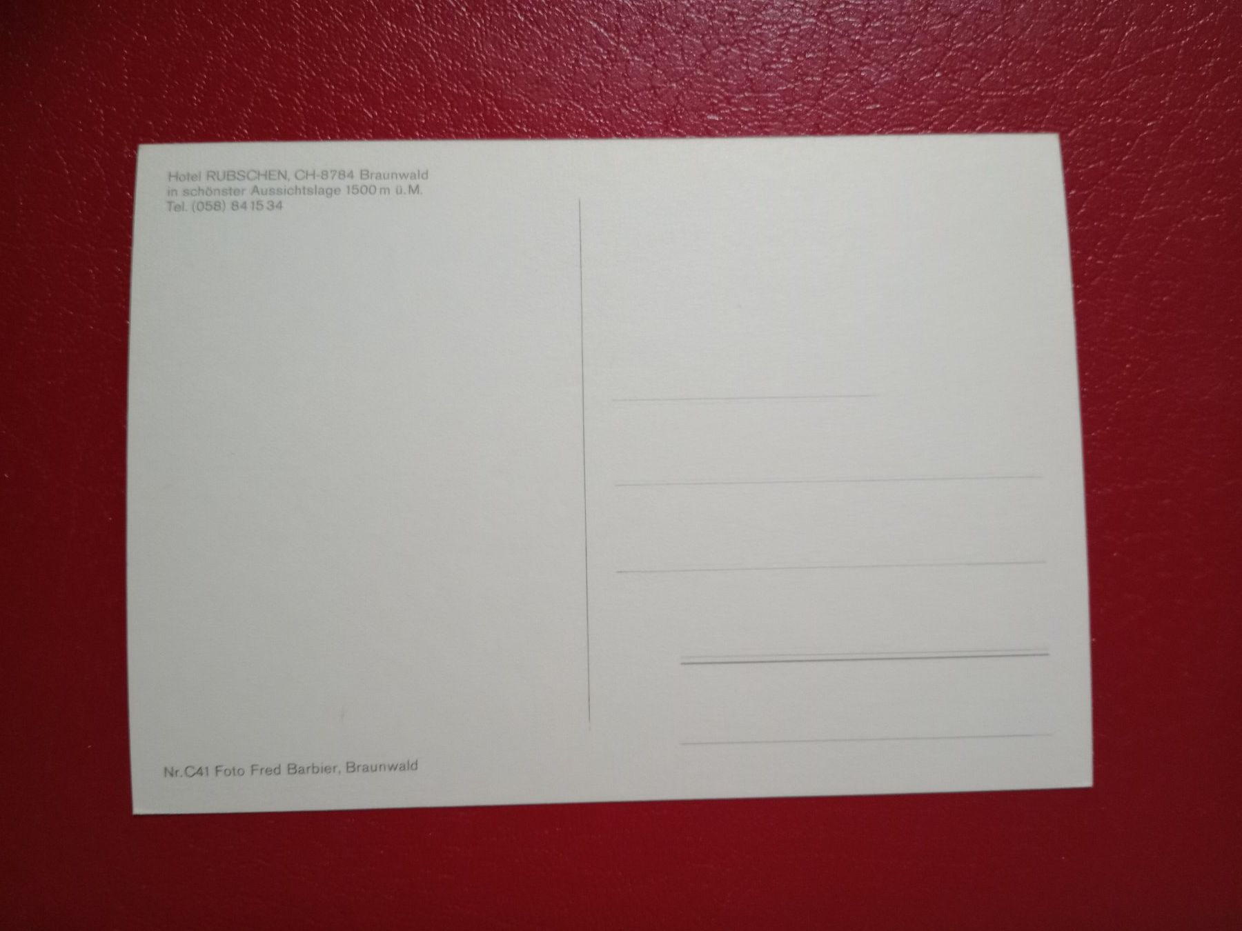 Cartoline postali: Braunwald Glarus Hotel Rubschen Winter – Usato da Küttigen venduto da Melisch1000 1