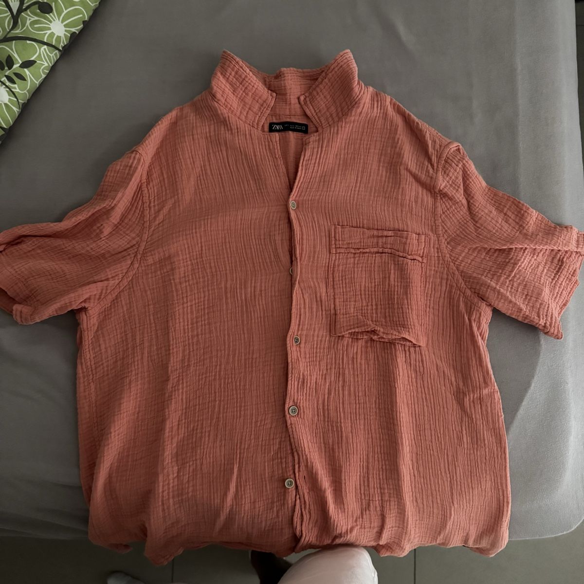 Zara Camicie: Zara Herren Hemd L / 42 Peach – Usato da Hinwil venduto da norisenya