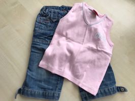 SET Bermuda Jeans  Gr 110, Top ESPRIT Gr 92/98