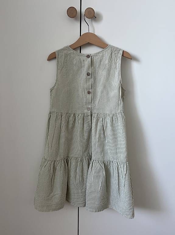 Vestiti & Gonne: Wheat Kleid Gr. 116, hellgrün gestreift neu! – Usato da Wetzikon ZH venduto da AnnukiMucha 2