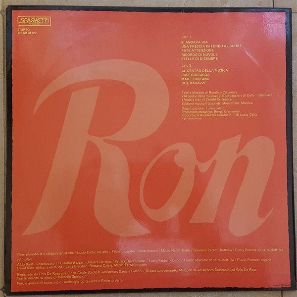 Dischi in vinile: Ron: Al Centro Della Musica LP – Nuovo (secondo la descrizione) da Steinhausen venduto da Vilivinili 1