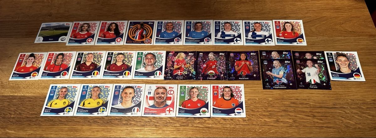 Topps Carte collezionabili: 28 Sticker topps WEURO 2025 – Usato da Toffen venduto da Bazzolino 1