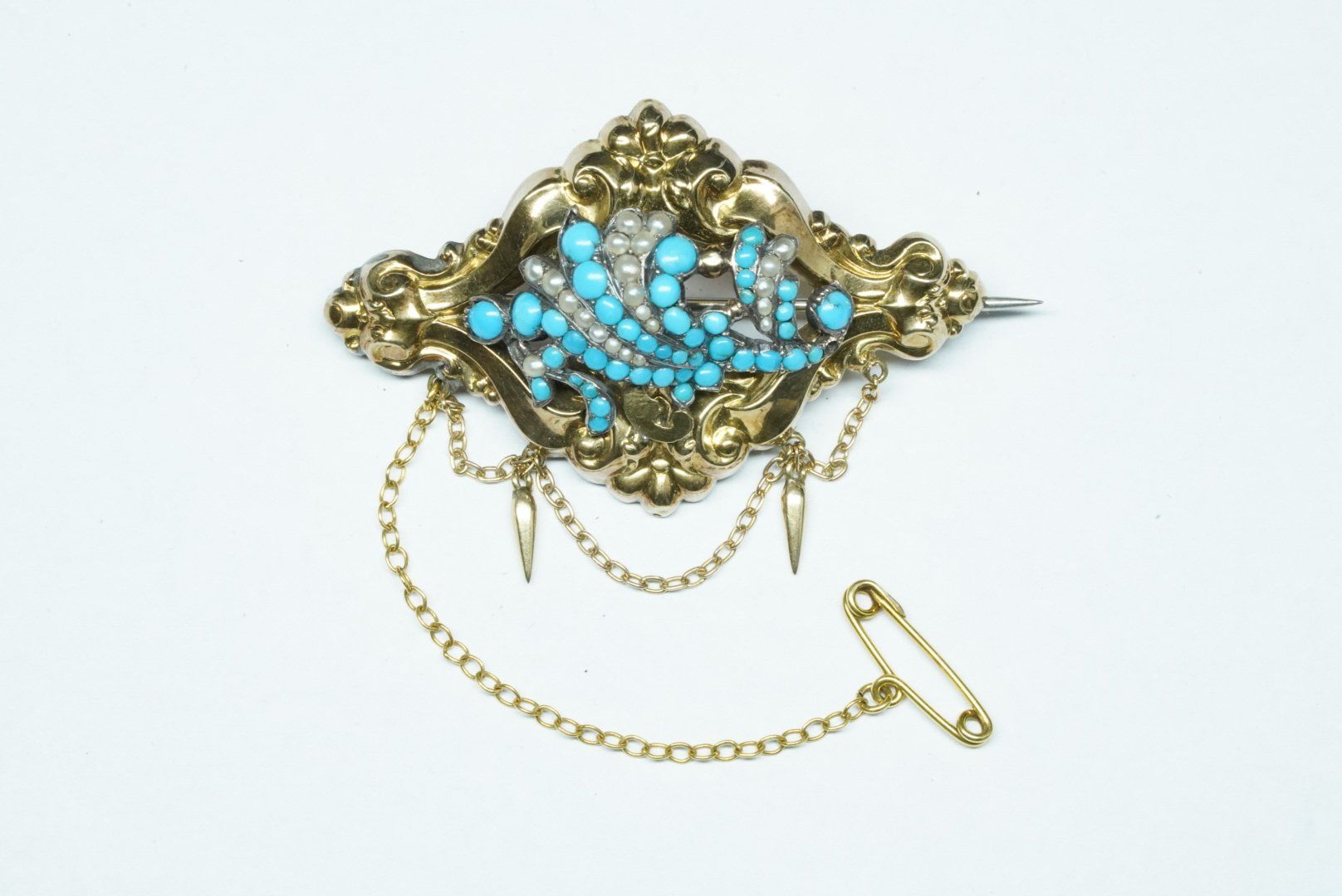 Spille & Fermagli: Biedermeier Brosche Antikschmuck um 1845 – Usato da Bülach venduto da Re-Jewelled