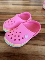 Crocs Gr. 25/26 mit Glitzer-Regenbogen