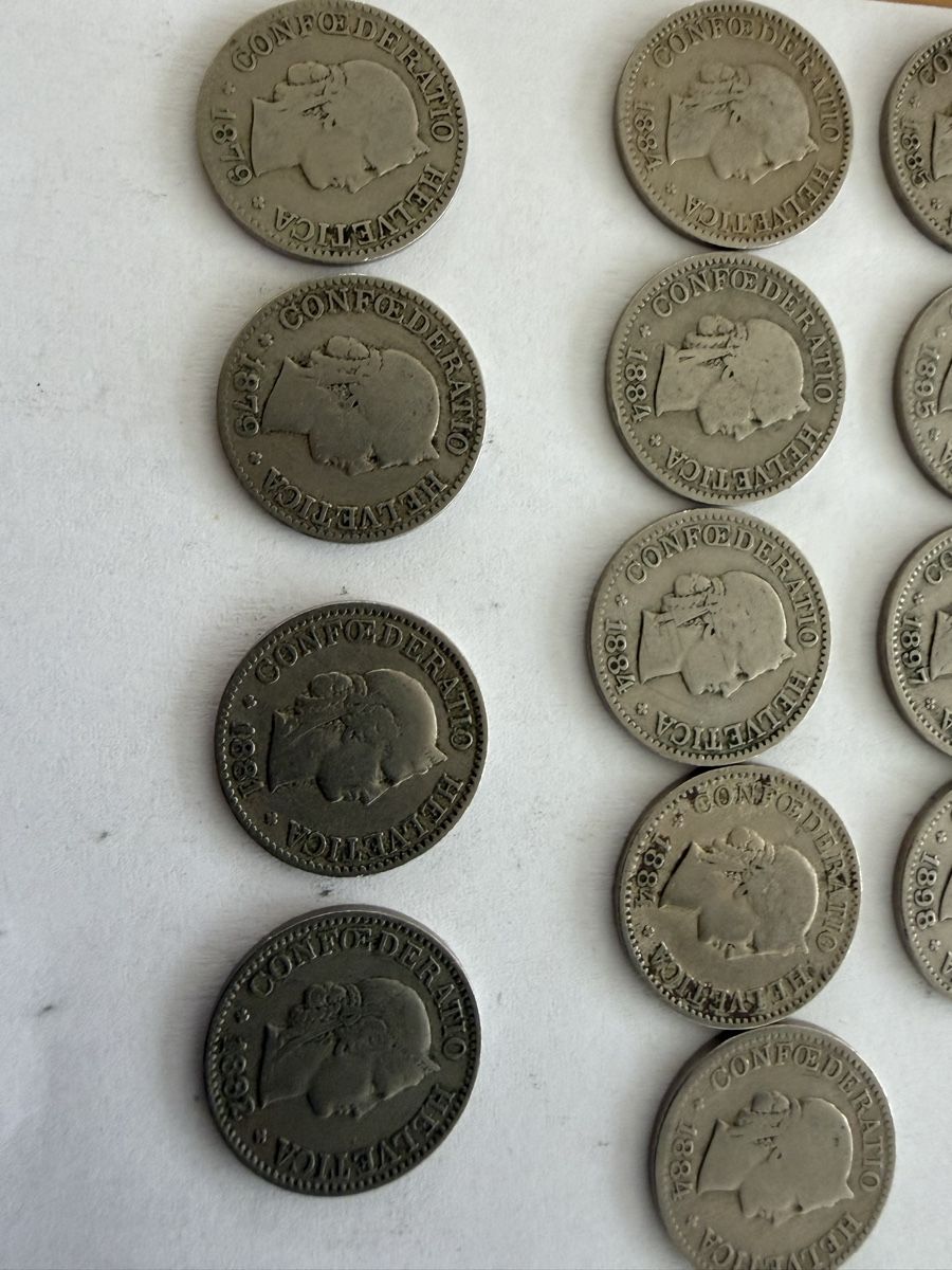 Tutti le monete: Pièces suisse de 10 centimes de 1879 /1929 – Usato da Echallens venduto da JAR69 2
